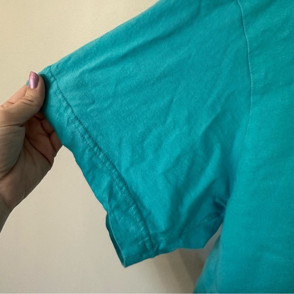 Champion Authentic Athleticwear Short Sleeve T-Shirt in Aqua Excursion Sz XL GUC - Picture 8 of 9